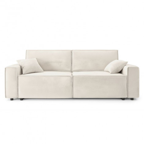 Canapé droit MIRA convertible velours beige 3 places|Canape|Baita Home