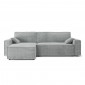 Canapé d'angle MARIUS convertible velours côtelé gris|Canape|Baita Home