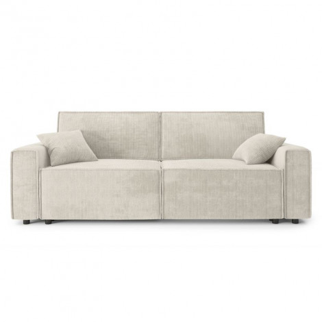 Canapé droit MIRA convertible velours côtelé beige 3 places|Canape|Baita Home