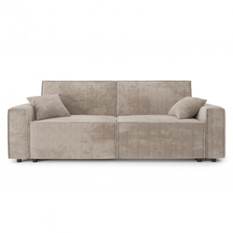 Canapé droit MIRA convertible velours côtelé grège 3 places|Canape|Baita Home