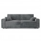 Canapé droit MIRA convertible velours côtelé gris souris 3 places|Canape|Baita Home
