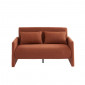 Canapé droit JADE en tissu bouclette terracotta convertible 2 places|Canape|Baita Home