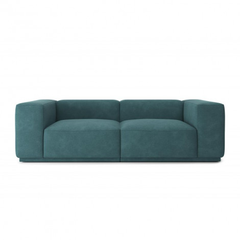 Canapé droit SACHA fixe tissu bleu paon 4 places|Canape|Baita Home