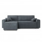 Canapé d'angle MIRA convertible et réversible velours gris souris|Canape|Baita Home