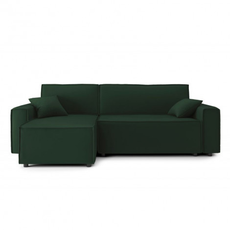 Canapé d'angle MIRA convertible et réversible velours vert|Canape|Baita Home