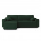 Canapé d'angle MIRA convertible et réversible velours vert|Canape|Baita Home