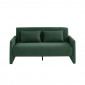 Canapé droit JADE en tissu bouclette vert convertible 3 places|Canape|Baita Home