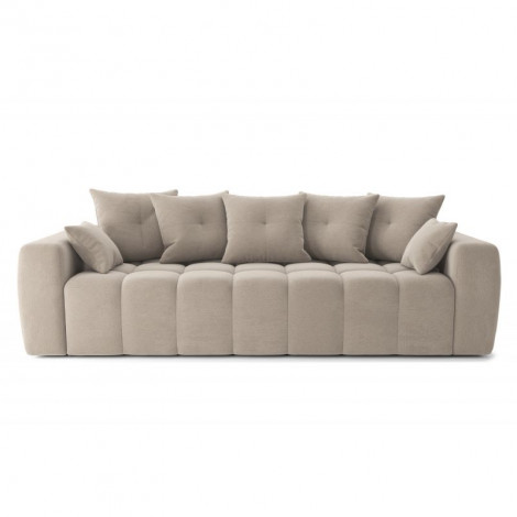 Canapé droit ELEONORE convertible tissu chiné grège 3 places|Canape|Baita Home