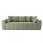 Canapé droit ELEONORE convertible tissu chiné vert amande 3 places|Canape|Baita Home