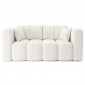 Canapé droit CONSTANCE fixe tissu bouclette blanc pur 3 places|Canape|Baita Home
