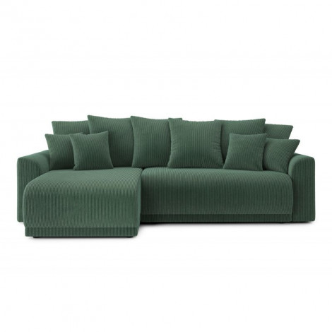 Canapé d'angle NOVA convertible velours côtelé vert 4 places|Canape|Baita Home