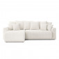 Canapé d'angle NOVA convertible tissu bouclette blanc 4 places|Canape|Baita Home