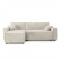 Canapé d'angle MIRA convertible et réversible velours côtelé beige 4 places|Canape|Baita Home