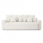 Canapé droit NOVA convertible tissu bouclette blanc 3 places|Canape|Baita Home