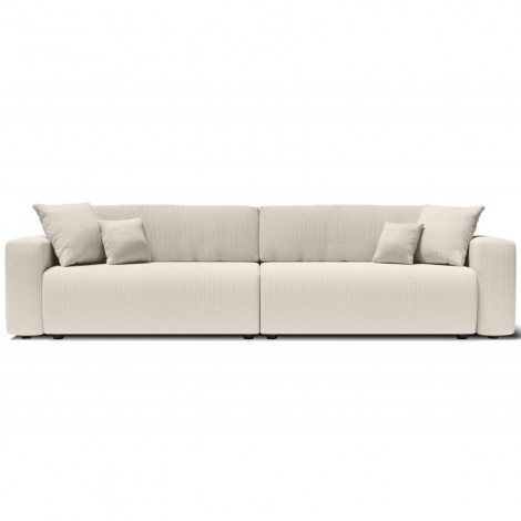 Canapé droit XL LEO convertible velours côtelé beige 5 places|Canape|Baita Home