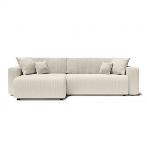 Canapé d'angle XL LEO convertible velours côtelé beige 5 places|Canape|Baita Home