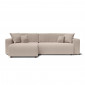 Canapé d'angle XL LEO convertible velours côtelé grège 5 places|Canape|Baita Home