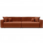 Canapé droit XL LEO convertible velours côtelé terracotta 5 places|Canape|Baita Home