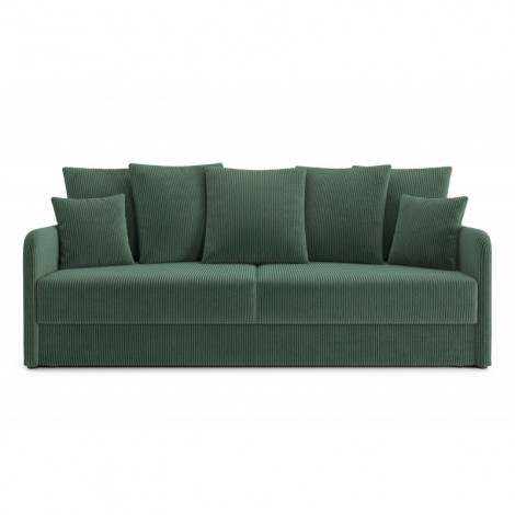 Canapé droit LUKA convertible velours côtelé vert 3 places|Canape|Baita Home