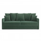 Canapé droit LUKA convertible velours côtelé vert 3 places|Canape|Baita Home