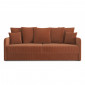 Canapé droit LUKA convertible velours côtelé terracotta 3 places|Canape|Baita Home
