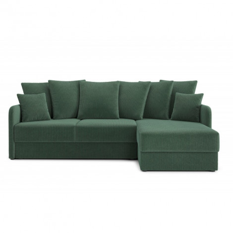 Canapé d'angle LUKA convertible velours côtelé vert 4 places|Canape|Baita Home