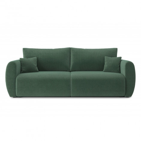 Canapé droit REFA convertible velours côtelé vert 3 places|Canape|Baita Home