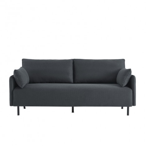 Canapé droit GABIN fixe tissu gris souris 3 places|Canape|Baita Home