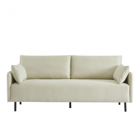 Canapé droit GABIN fixe tissu beige 3 places|Canape|Baita Home