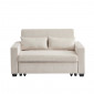 Canapé droit EVA convertible velours côtelé beige 2 places|Canape|Baita Home