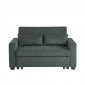 Canapé droit EVA convertible velours côtelé vert 2 places|Canape|Baita Home