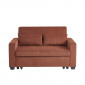 Canapé droit EVA convertible velours côtelé terracotta 2 places|Canape|Baita Home