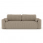 Canapé droit CAPUCINS convertible velours cotêlé grège 3 places|Canape|Baita Home