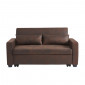 Canapé droit EVA convertible vieux tissu marron 3 places|Canape|Baita Home