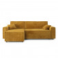 Canapé d'angle MIRA convertible et réversible velours côtelé moutarde|Canape|Baita Home