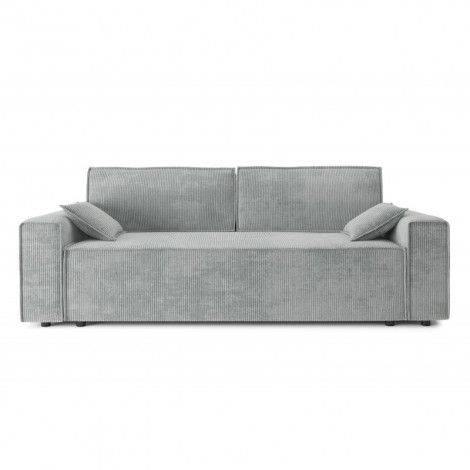 Canapé droit MARIUS convertible velours côtelé gris|Canape|Baita Home