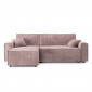 Canapé d'angle MIRA convertible et réversible velours côtelé mauve|Canape|Baita Home