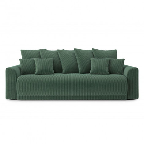 Canapé droit NOVA convertible velours cotêlé vert 3 places|Canape|Baita Home