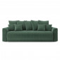 Canapé droit NOVA convertible velours cotêlé vert 3 places|Canape|Baita Home