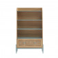Bibliothèque PABLO bleu et cannage rotin 3 étagères|Bibliothèque|Baita Home
