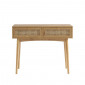 Console INES effet chêne et cannage rotin 2 tiroirs|Console|Baita Home