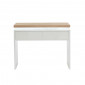 Console à LED COSMOS laqué blanc et effet chêne 2 tiroirs|Console|Baita Home