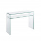 Console GINZA verre trempé transparent 110 cm double plateau|Console|Baita Home