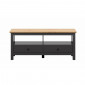 Meuble TV HESEN effet chêne et anthracite 137cm|Meuble TV|Baita Home