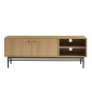 Meuble tv JAMES effet chêne pieds métal noir 150cm|Meuble TV|Baita Home