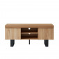 Meuble tv FELIX effet chêne et métal noir 140cm|Meuble TV|Baita Home