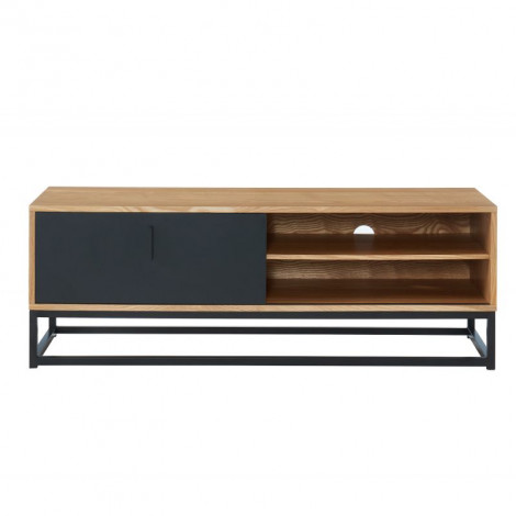 Meuble tv BRIXTON placage frêne 1 porte 120cm|Meuble TV|Baita Home