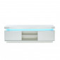 Meuble tv à LED ULYSSE laqué blanc brillant 2 portes 150cm|Meuble TV|Baita Home