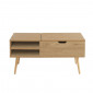 Table basse FLORENCE effet chêne foncé plateau relevable|Table Basse|Baita Home