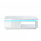 Table basse à LED COSMOS Laqué blanc brillant 120cm|Table Basse|Baita Home